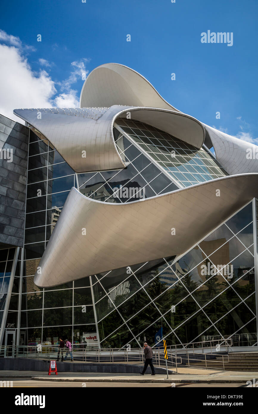 Architectural design of the Art Gallery building exterior in Edmonton, Alberta, Canada. Stock Photo