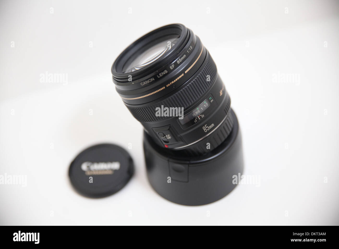 Canon camera lens 85 1.8 Stock Photo