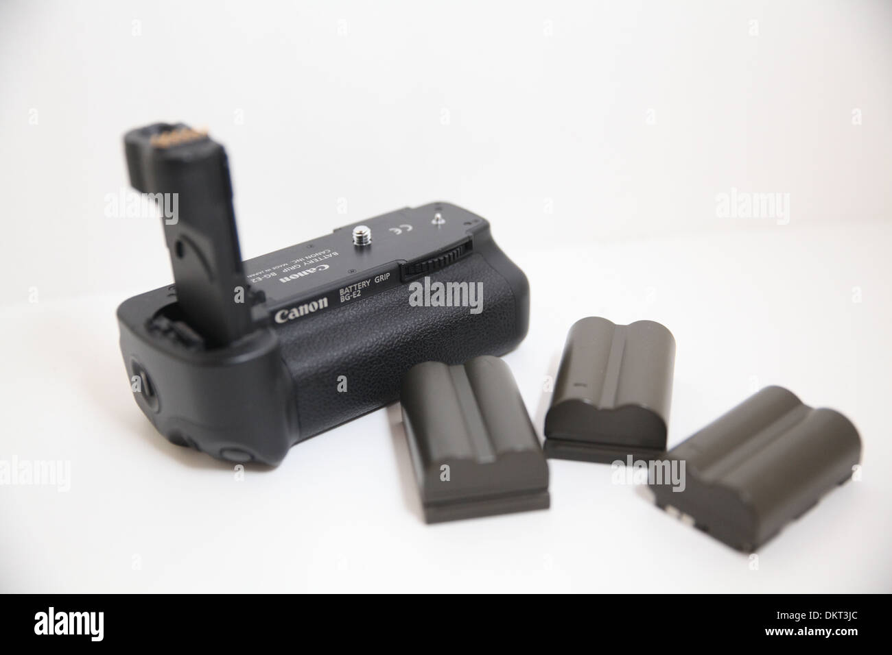 canon dslr vertical grip with batteries Stock Photo