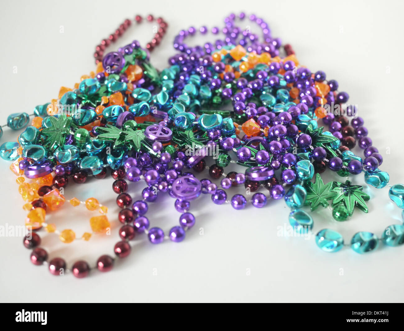 Mardi gars beads Stock Photo