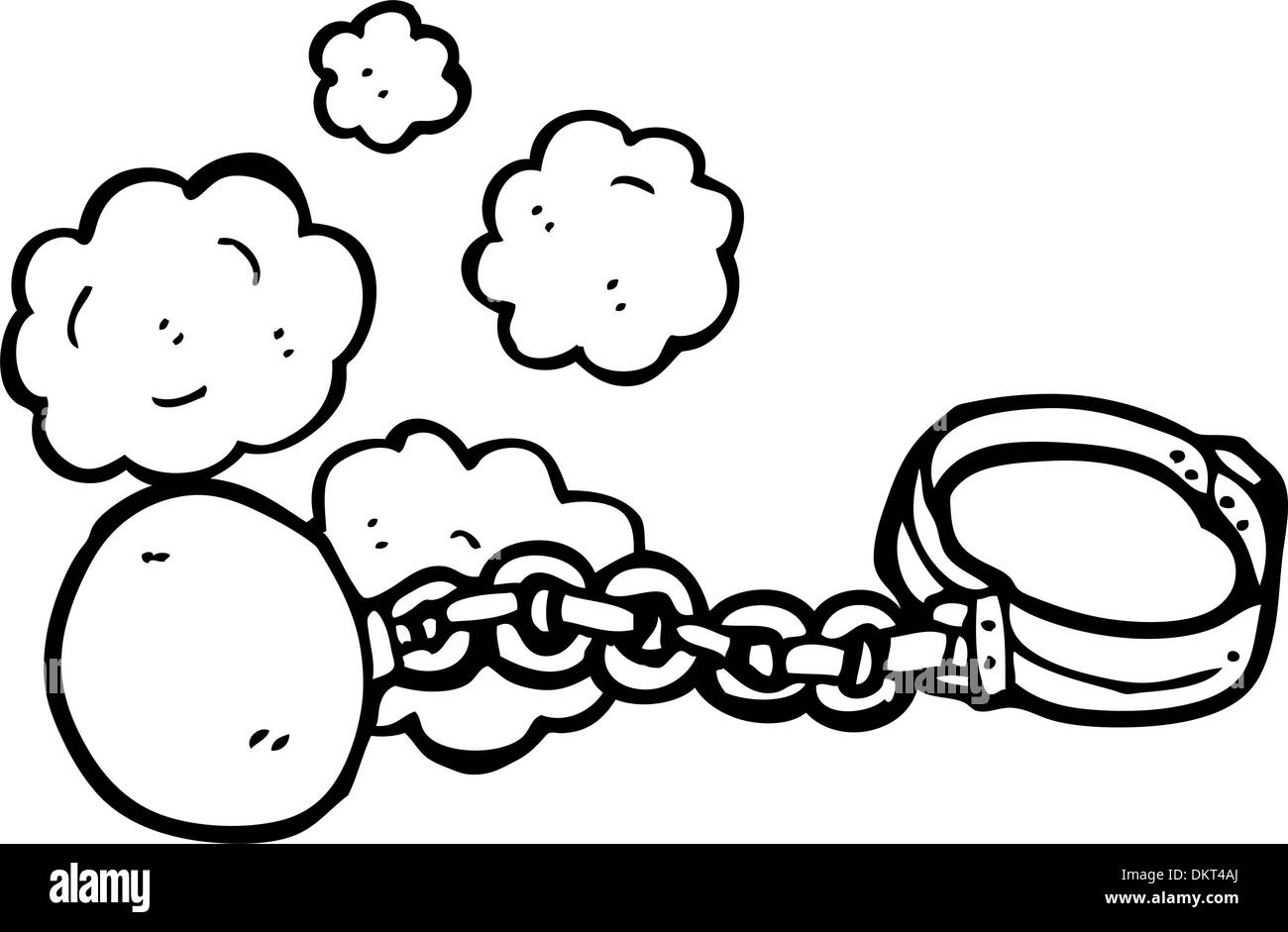ball and chain cartoon Stock Vector Image & Art - Alamy