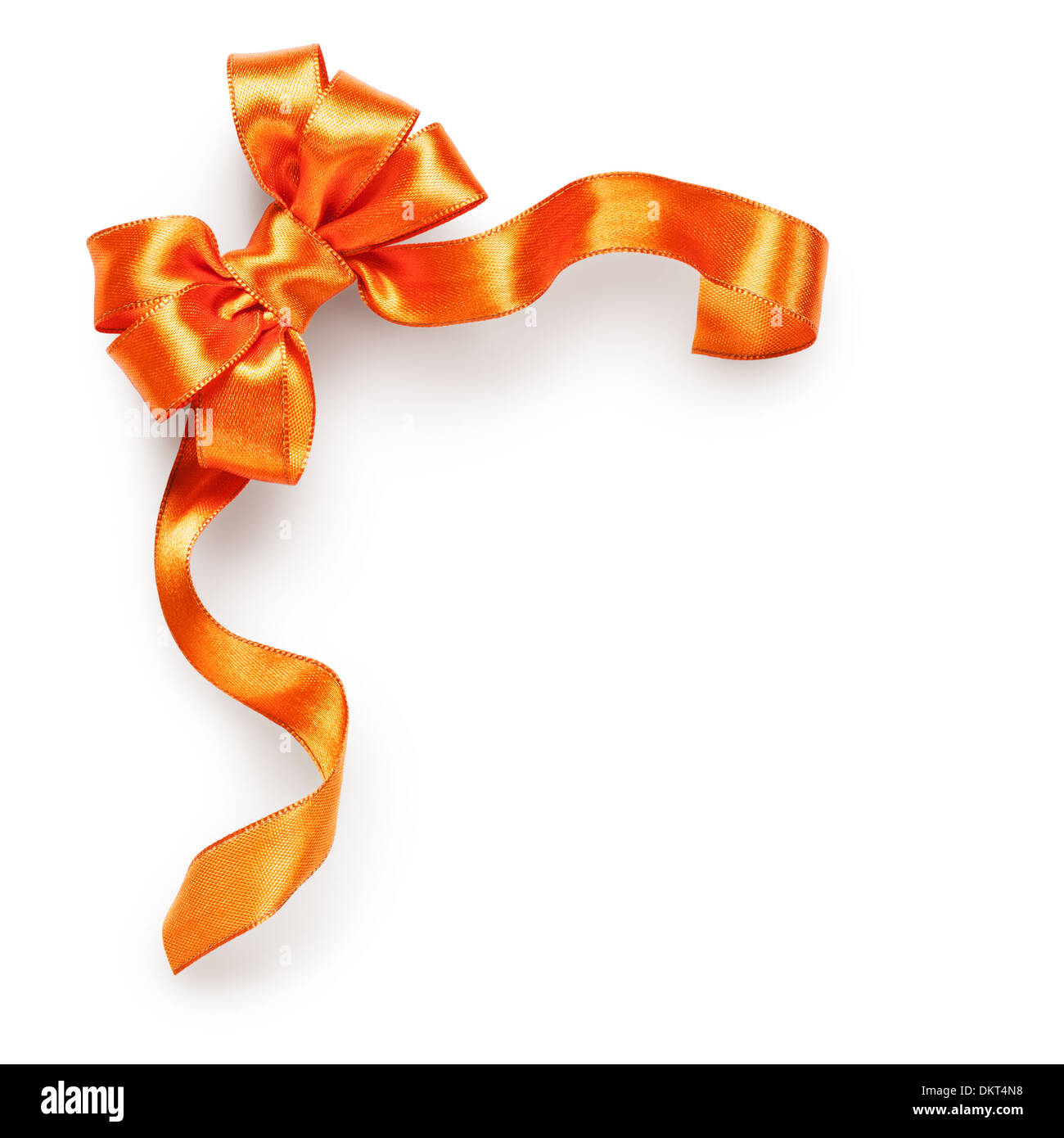 Orange bow, ribbon. Isolated. On white background , #sponsored, #ribbon,  #bow, #Orange, #background, #white #ad