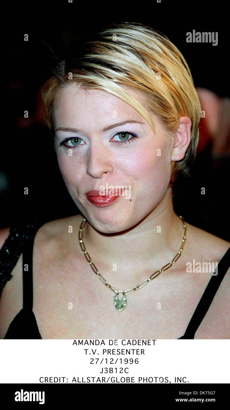 AMANDA DE CADENET.T.V. PRESENTER.27/12/1996.J3B12C Stock Photo - Alamy