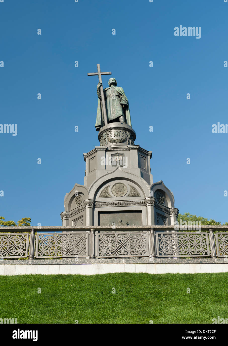 Monument to Volodymyr (Vladimir) the great in Kiev, capital of Ukraine. Stock Photo