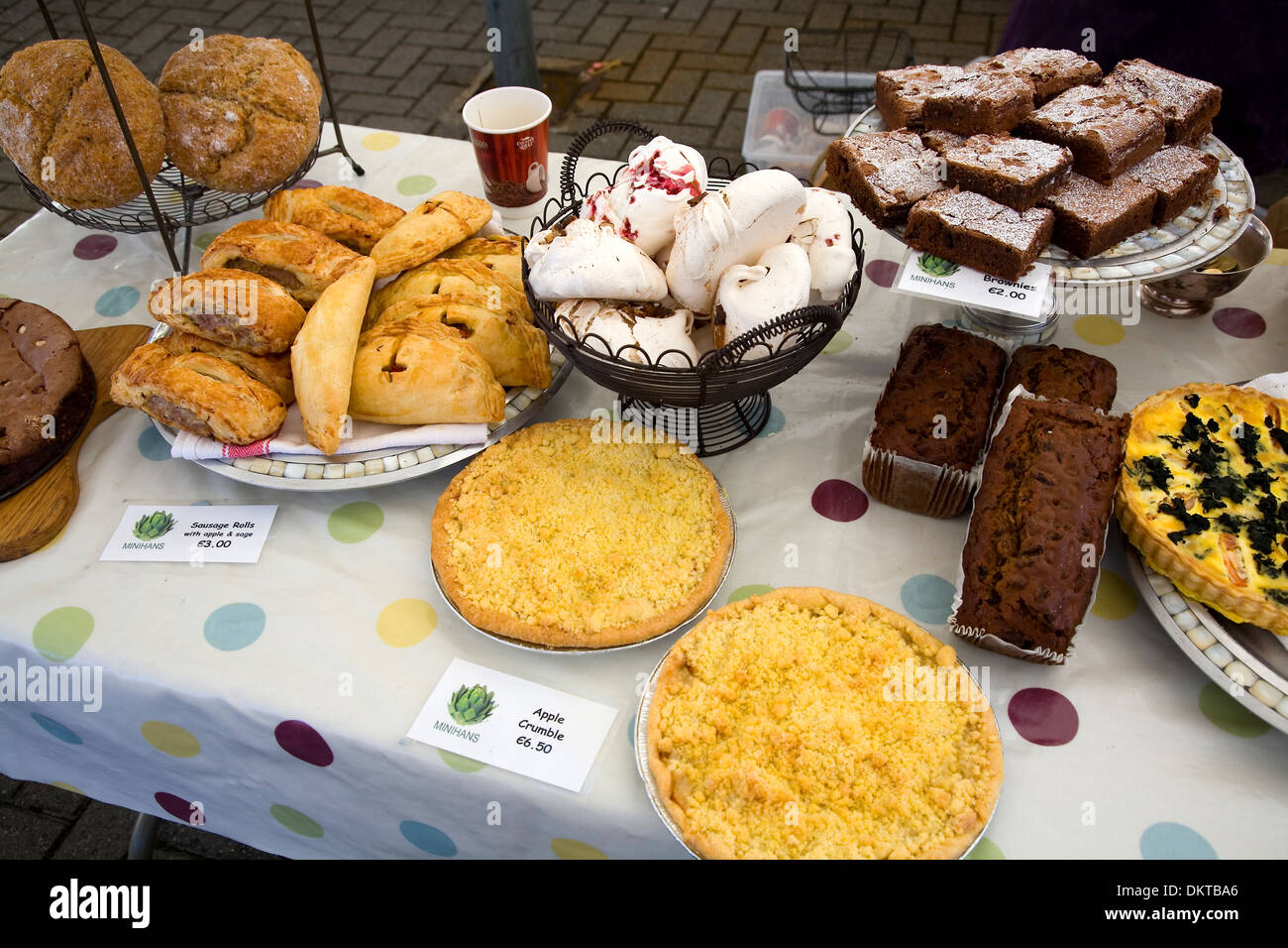 Pastry in an agricultural Market. Stock Photo