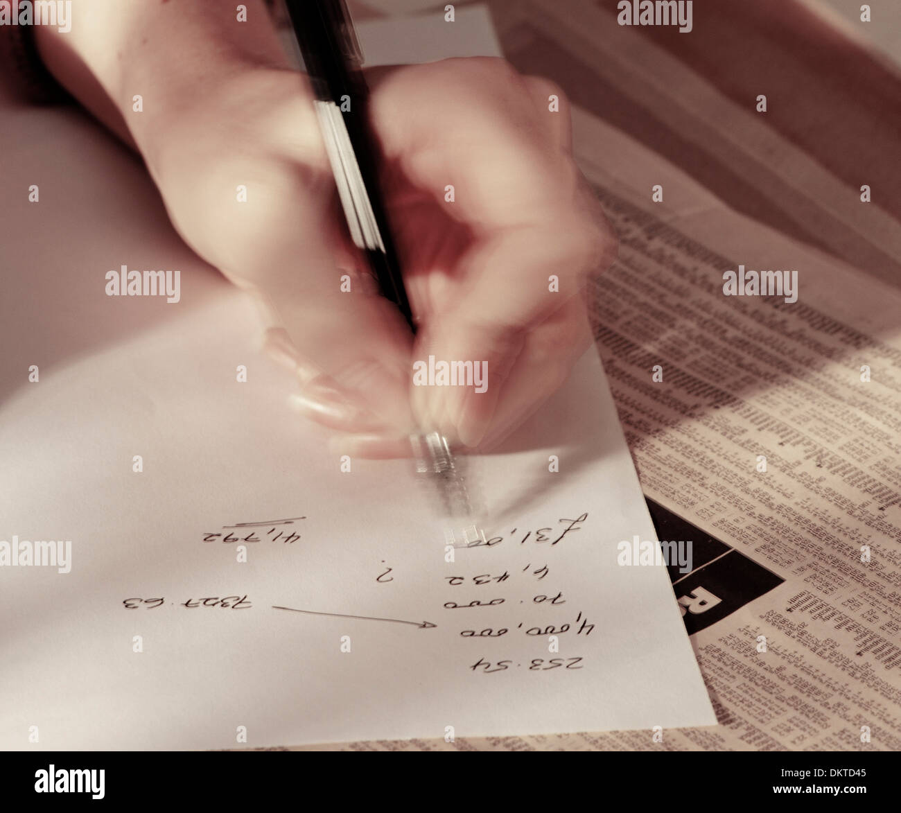 calculations Stock Photo