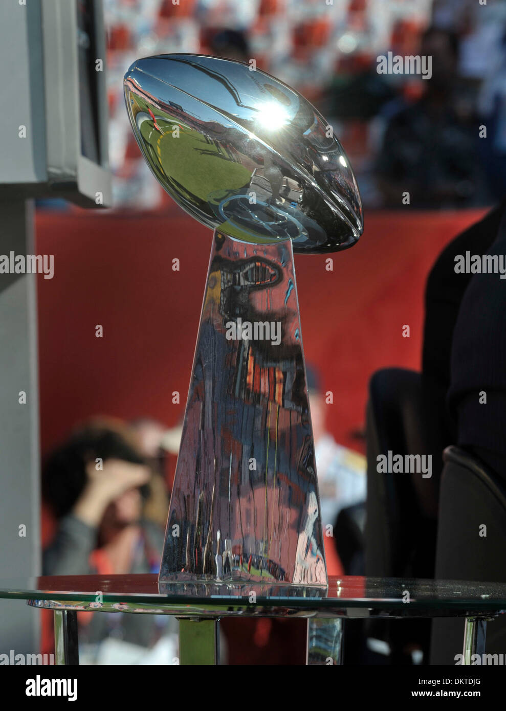 Vince Lombardi Trophy On Display Fans Editorial Stock Photo