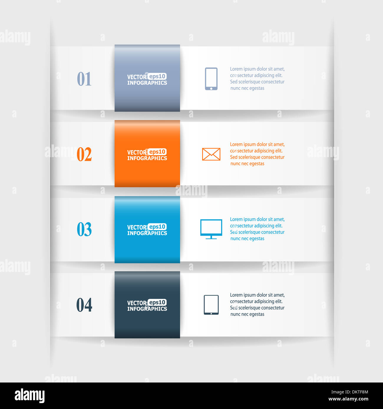 Modern Business Infographic Banners From Paper Vector Eps10