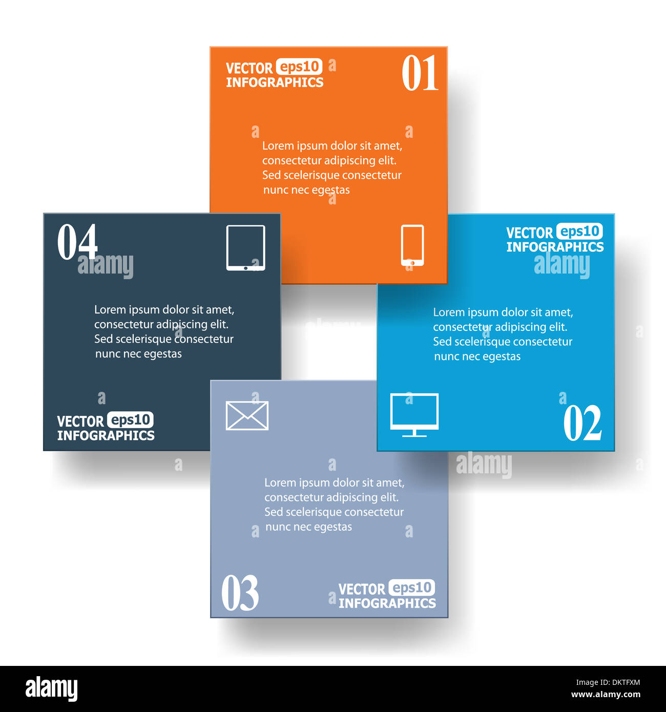 Modern Business Infographic Banners From Paper Vector Eps10