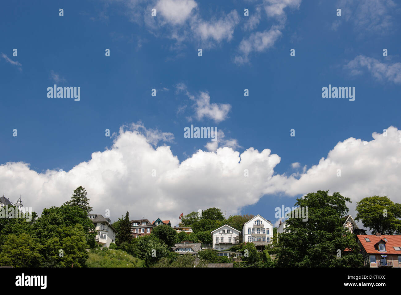 Beach path, Blankenese, Elbe, Altona district, suburbs, Hanseatic City