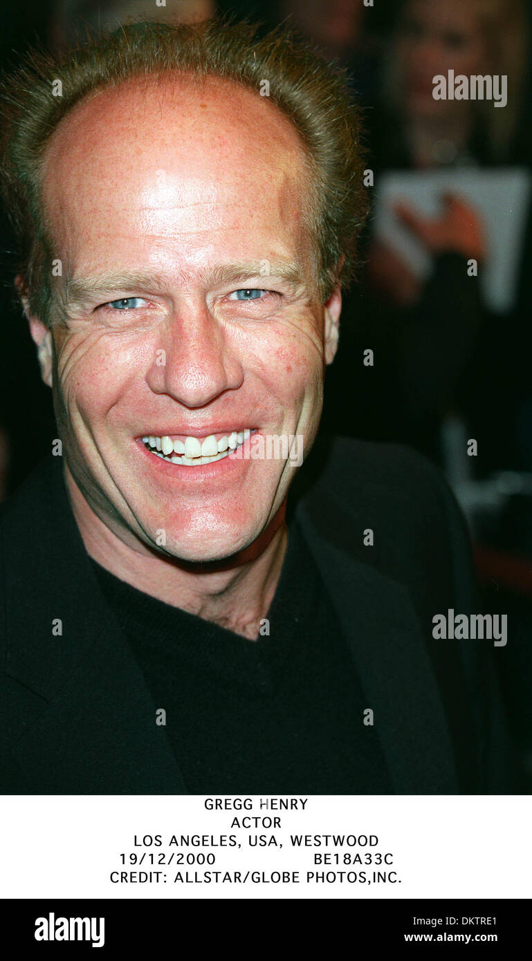 GREGG HENRY.ACTOR.LOS ANGELES, USA, WESTWOOD.19/12/2000.BE18A33C. Stock Photo