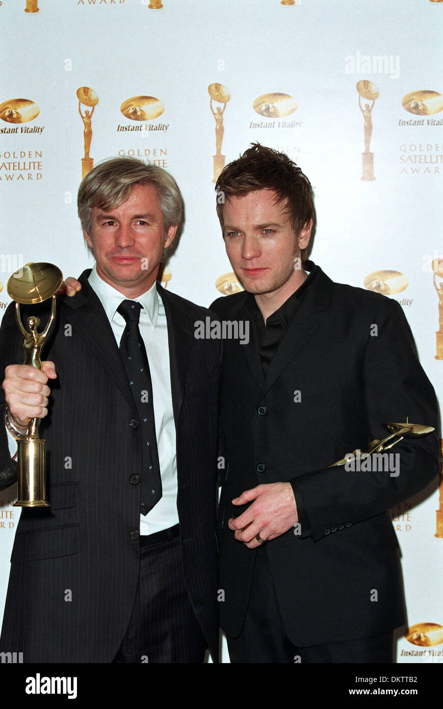 BAZ LUHRMANN & EWAN MCGREGOR.FILM DIRECTOR & ACTOR. LA, USA.ST. REGIS HOTEL, CENTURY .19/01/2002.BP55E15C. Stock Photo