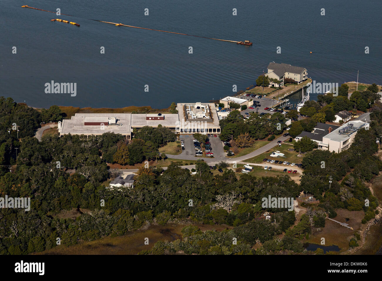 Aerial view of Fort Johnson now the NOAA Hollings Marine Laboratory Stock Photo 63858906 Alamy