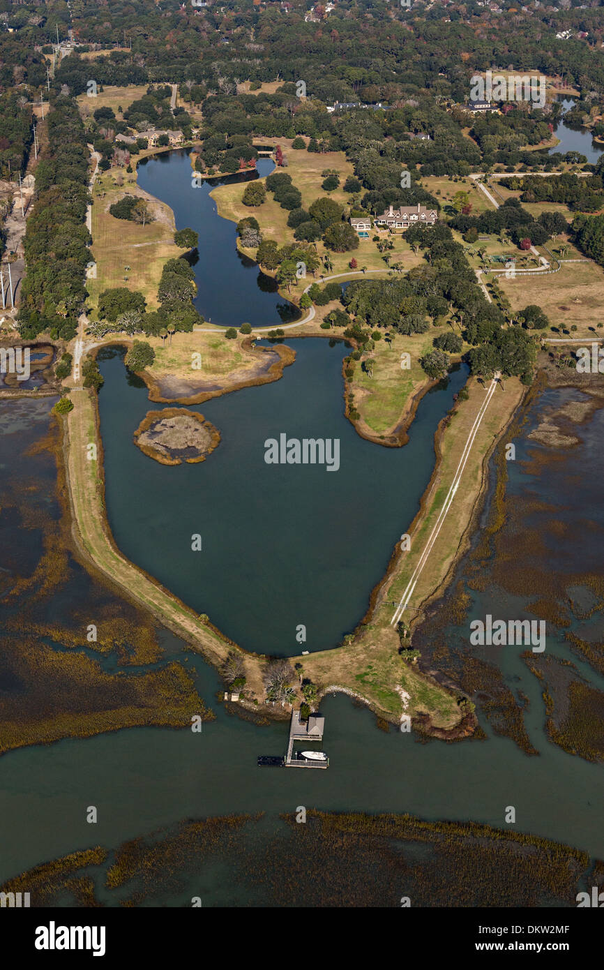Aerial view the home of Buddy Darby owner of the Beach Company real