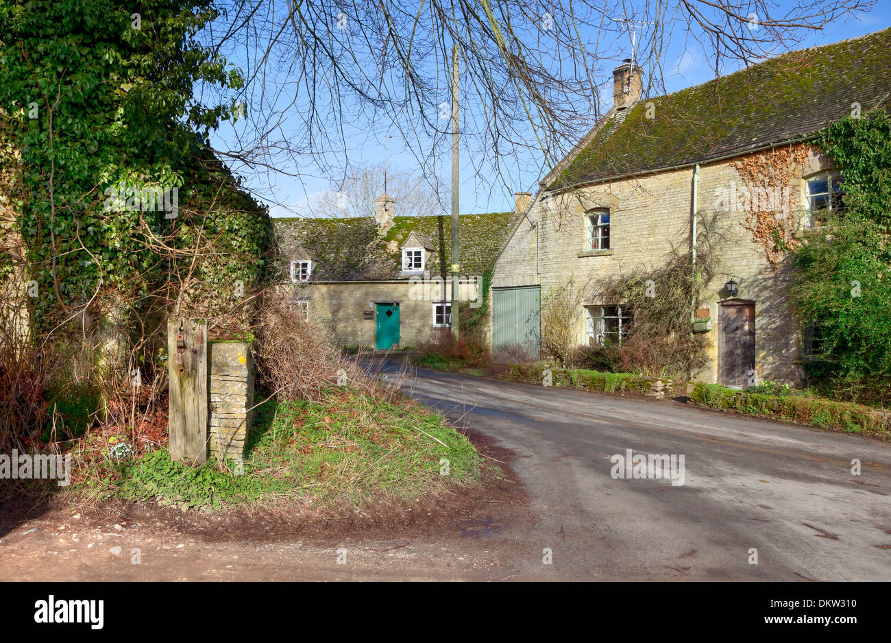 The pretty Cotswold village of Condicote, Gloucestershire, England. Stock Photo