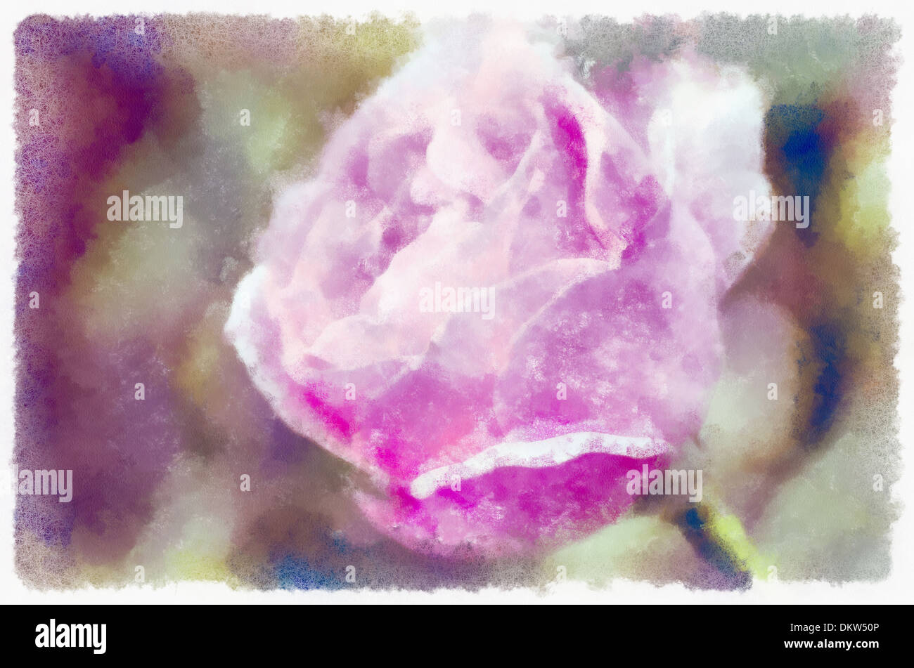 Illustrations,flowers, bouquet, Aquarell, roses, red roses, Aquarell