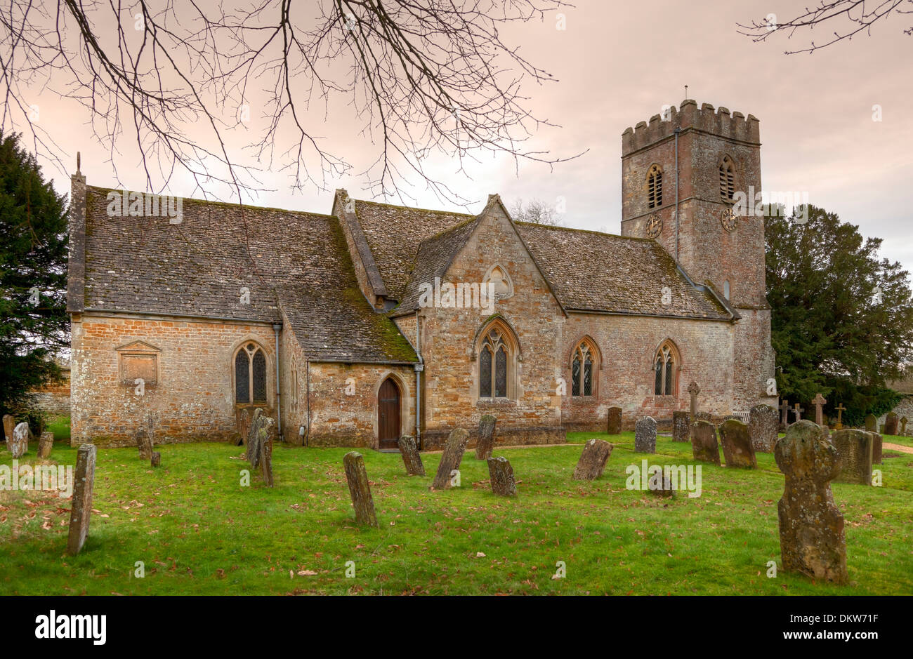 Church at Adlestrop, Gloucestershire, England. Stock Photo