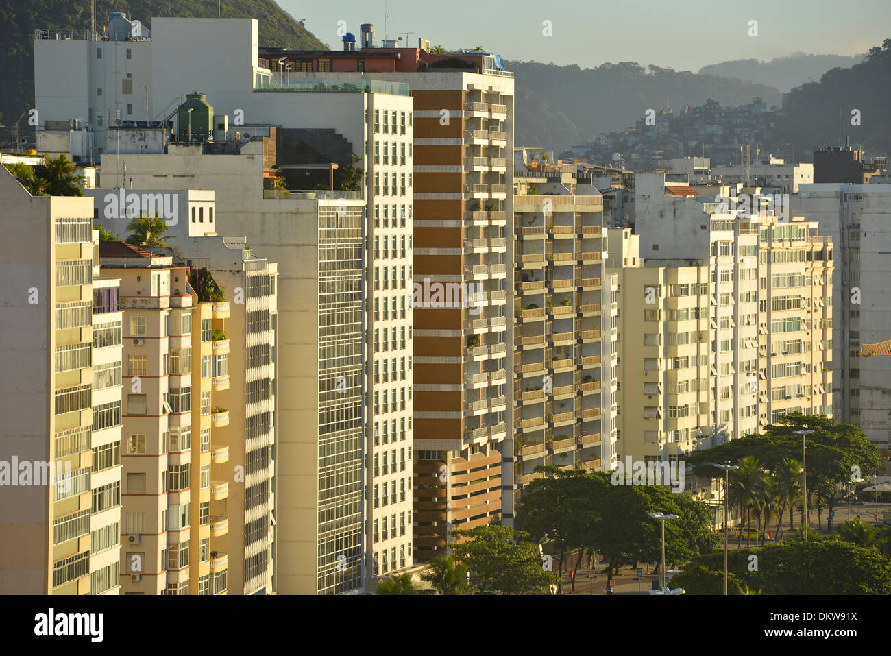 South America, Latin America, Brazil, Rio, Rio de Janeiro, city, Rio, Copacabana, buildings, facades Stock Photo