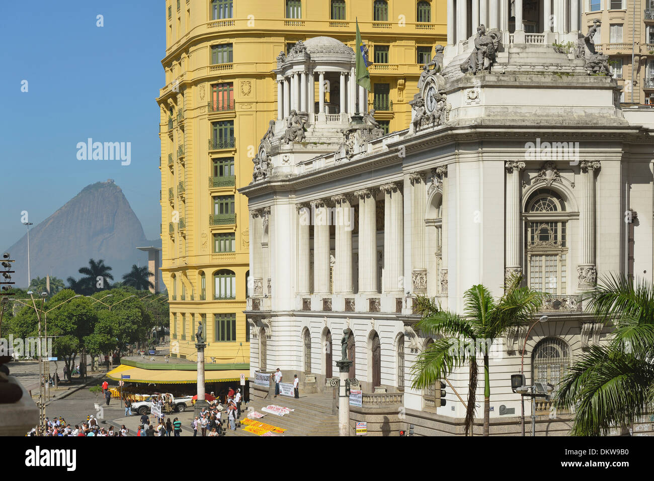 South America, Brazil, Rio de Janeiro, city, Rio, Municipal, building, city, Centro Stock Photo