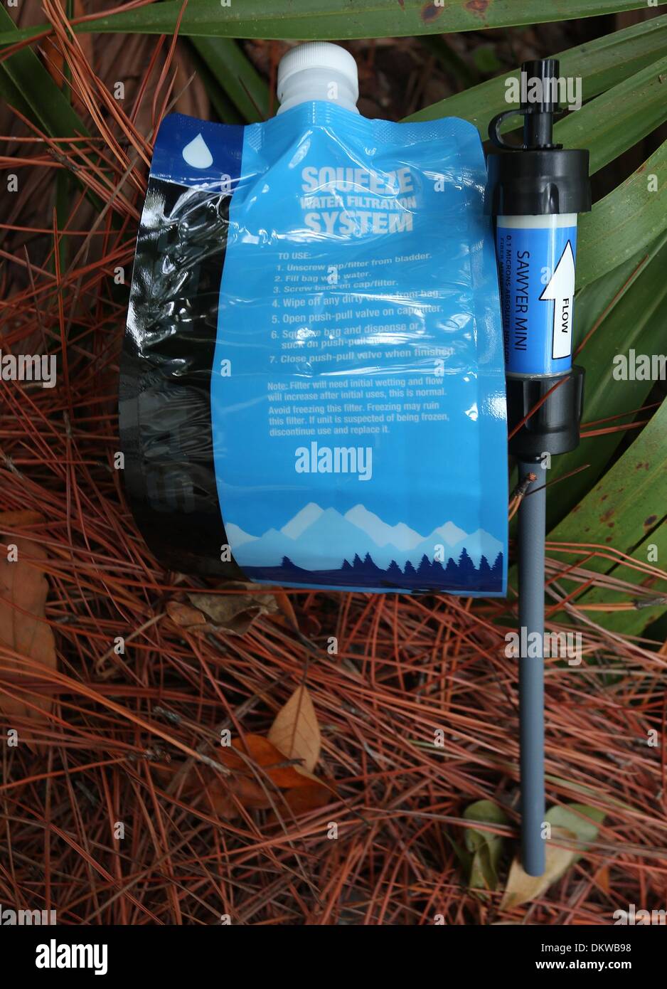 Pinellas Park, Florida, USA. 5th Dec, 2013. SCOTT KEELER | Times. The Sawyer Mini Water Filtration System uses hollow fiber membrane filters that can last a decade without replacement. © Scott Keeler/Tampa Bay Times/ZUMAPRESS.com/Alamy Live News Stock Photo
