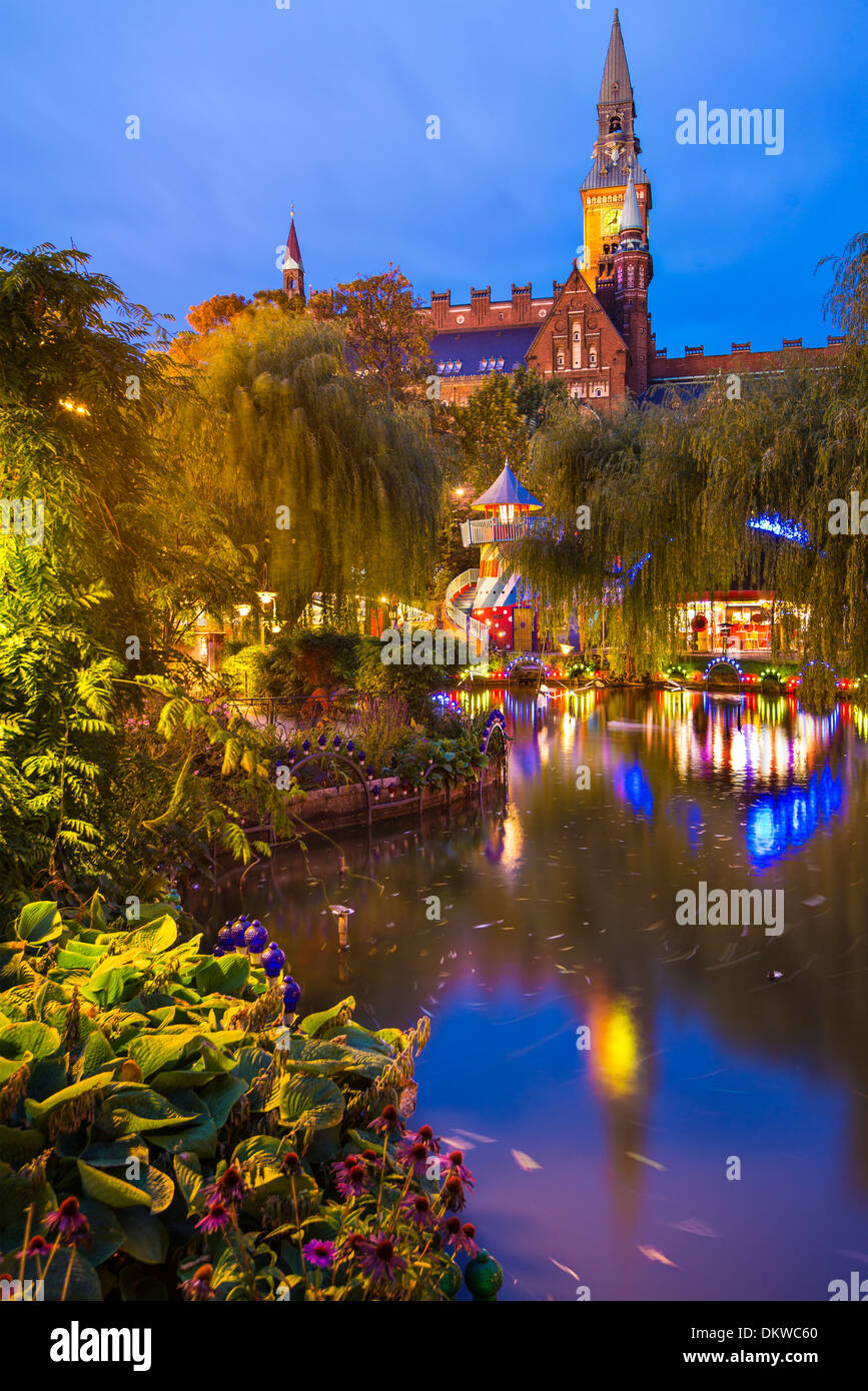 Copenhagen, Denmark gardens and City Hall. Stock Photo