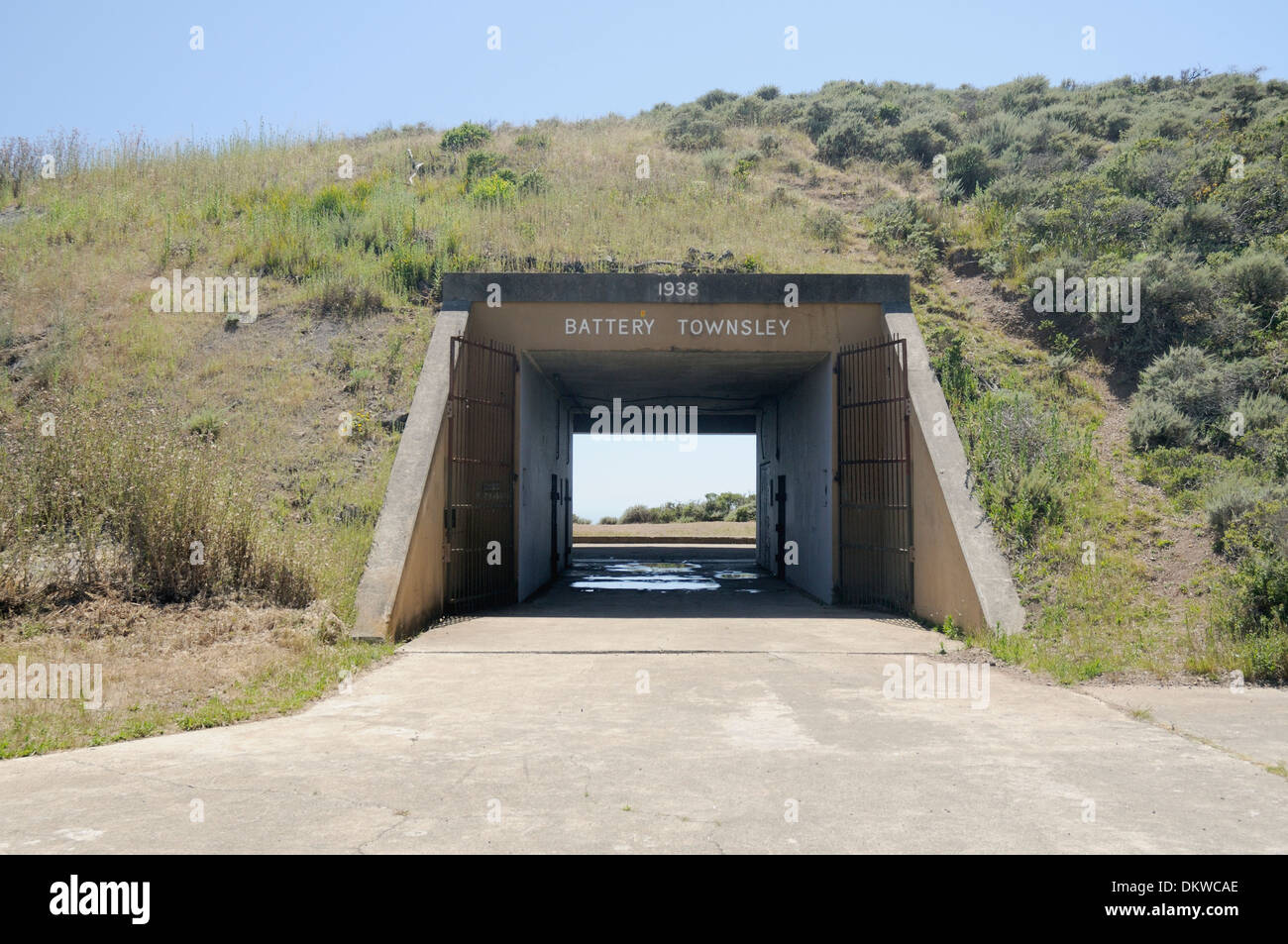 Battery Townsley at Former Nike Missile Site at Golden Gate National Recreation Area near San Francisco, California Stock Photo