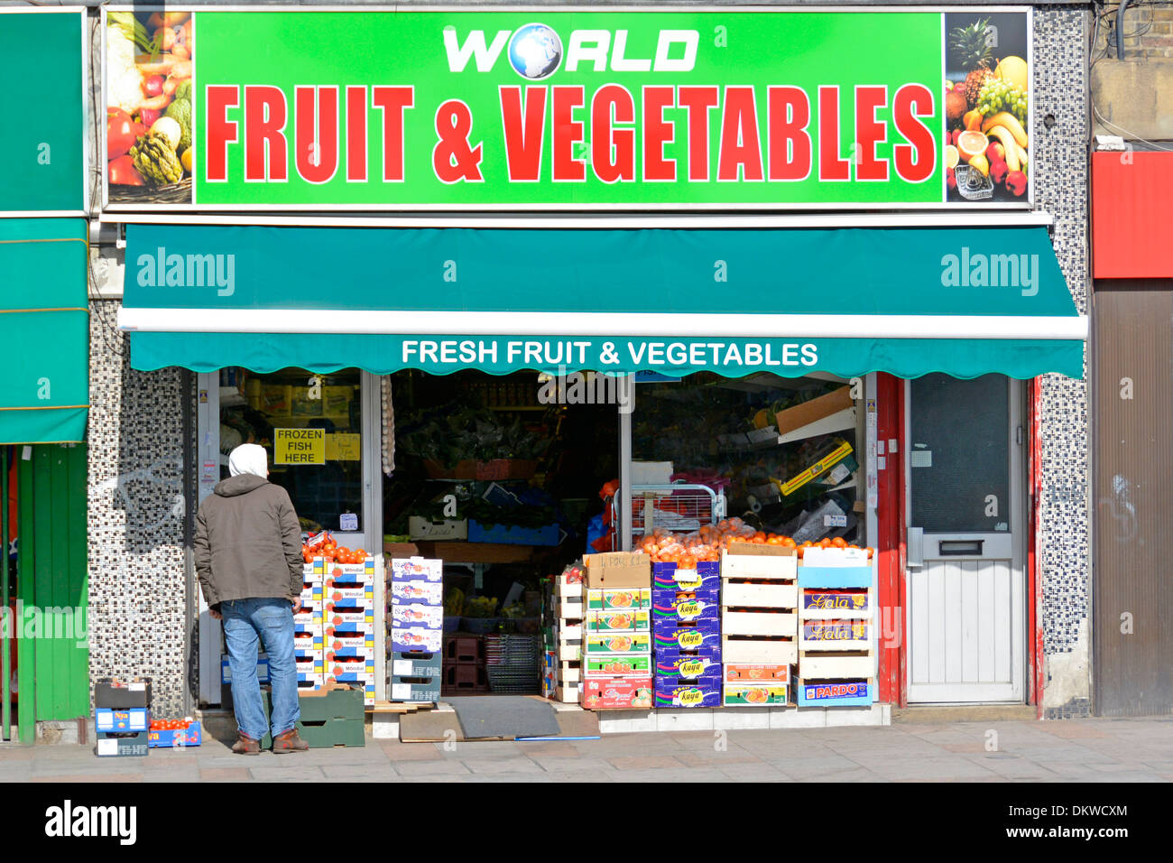 Fresh fruit and vegetables shop front Stock Photo 63868524 Alamy