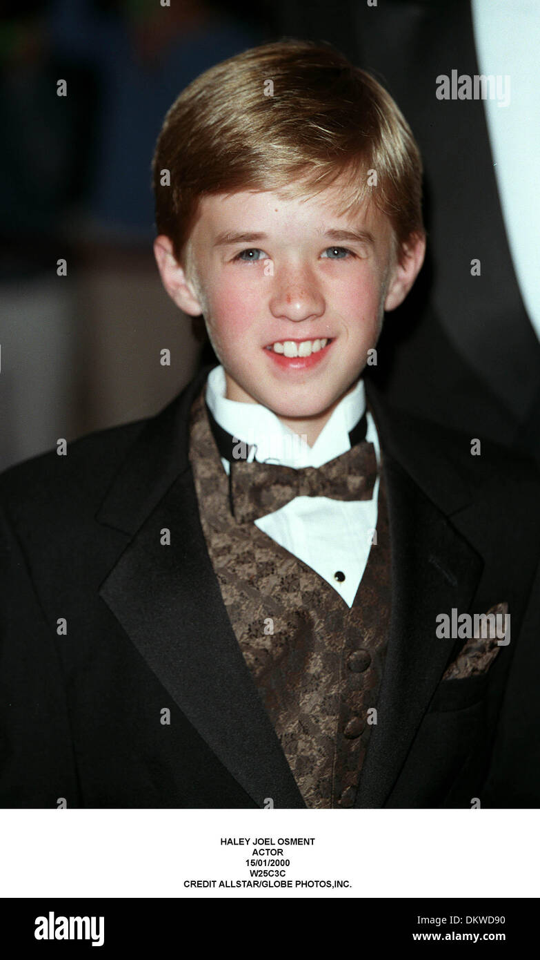 HALEY JOEL OSMENT.ACTOR.15/01/2000.W25C3C Stock Photo