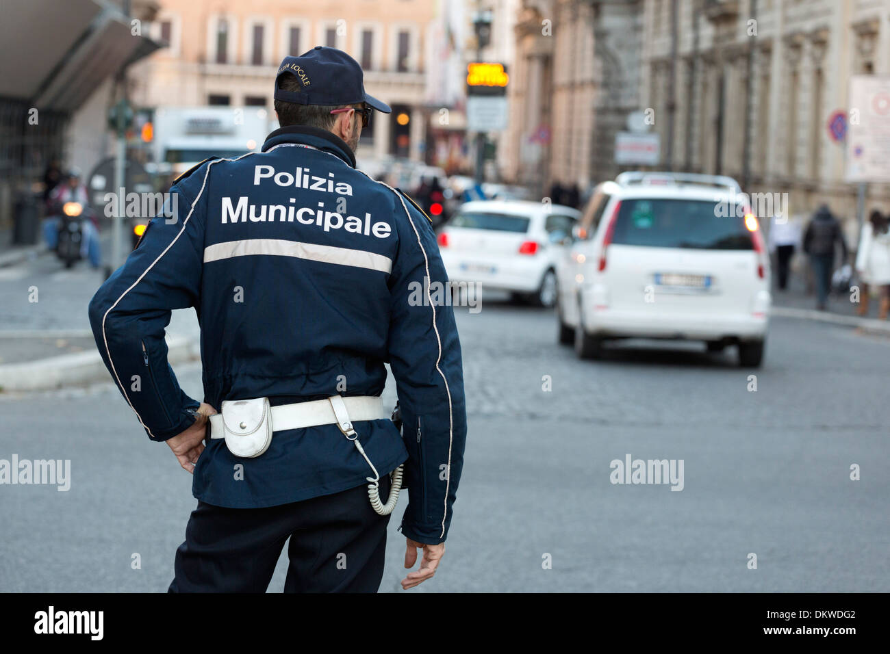 Polizia Municipale, police officer in Rome Stock Photo - Alamy