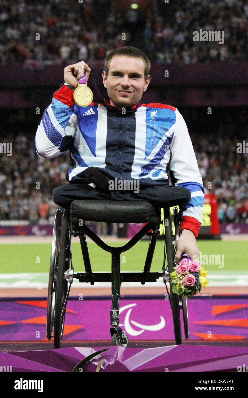 Mickey Bushell Gb With His Gold Medal For Winning The Mens