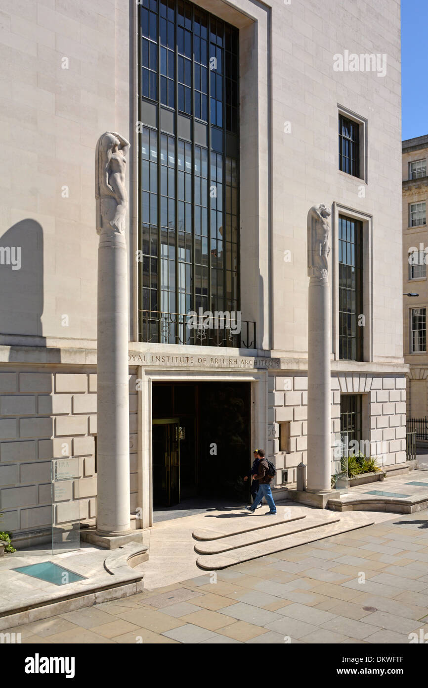 Royal Institute of British Architects (RIBA) headquarters building Portland Place London England UK Stock Photo