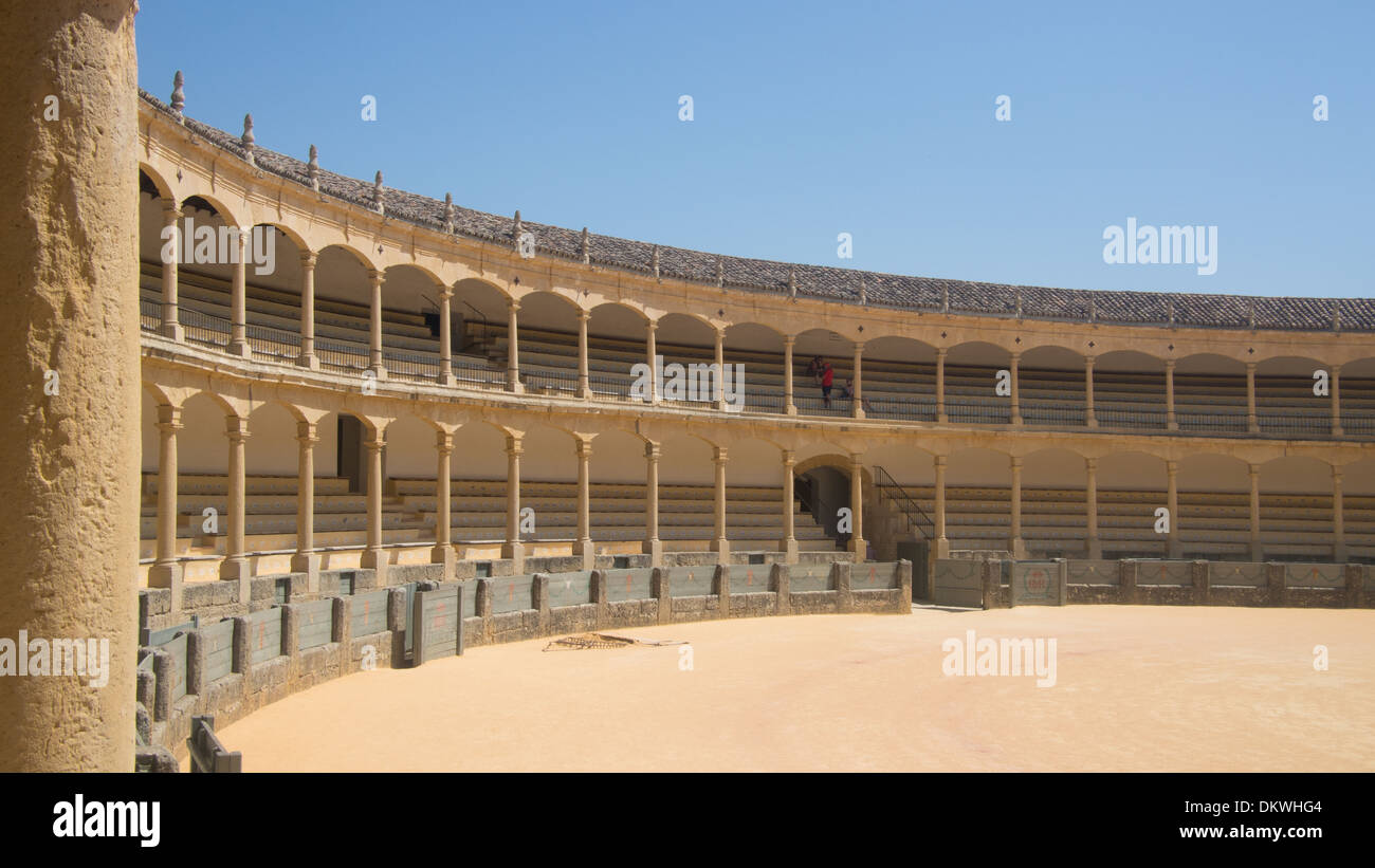 Plaza de Toros, Spains oldest bullring, Ronda, Andalucia, Spain. Stock Photo