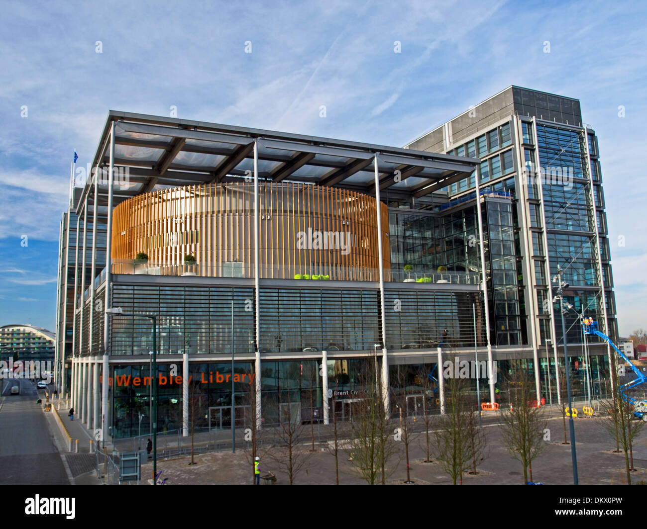 View of the Wembley Library at the Brent Civic Centre, Wembley, London