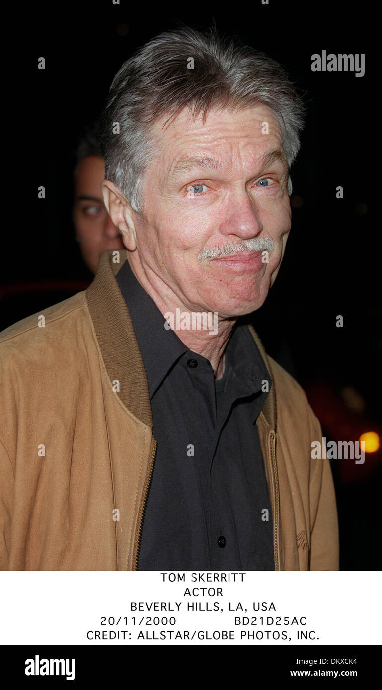 Nov. 20, 2000 - BEVERLY HILLS, LA, USA - TOM SKERRITT.ACTOR.BEVERLY HILLS,  LA, USA.20/11/2000.BD21D25AC.CREDIT:(Credit Image: © Globe  Photos/ZUMAPRESS.com Stock Photo - Alamy
