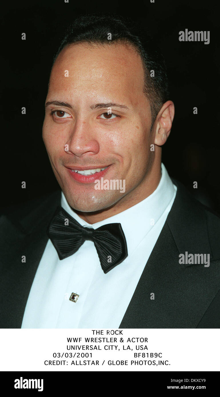 THE ROCK.WWF WRESTLER & ACTOR.UNIVERSAL , LA, USA.03/03/2001.BF81B9C