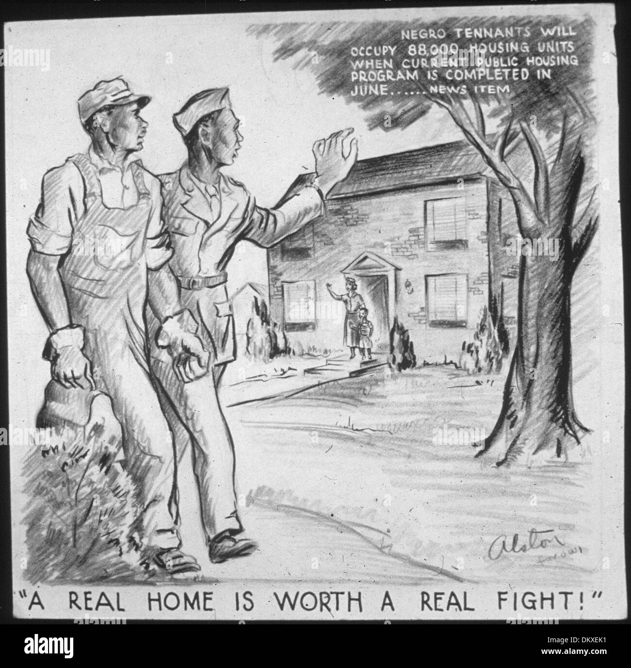 'A REAL HOME IS WORTH A REAL FIGHT' 535597 Stock Photo