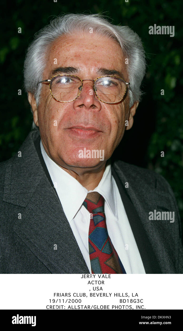 Nov. 19, 2000 FRIARS CLUB, BEVERLY HILLS, LA JERRY VALE.ACTOR., USA