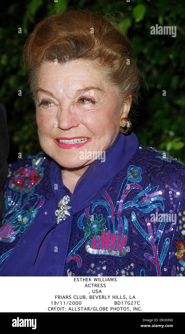 Nov. 19, 2000 FRIARS CLUB, BEVERLY HILLS, LA ESTHER WILLIAMS
