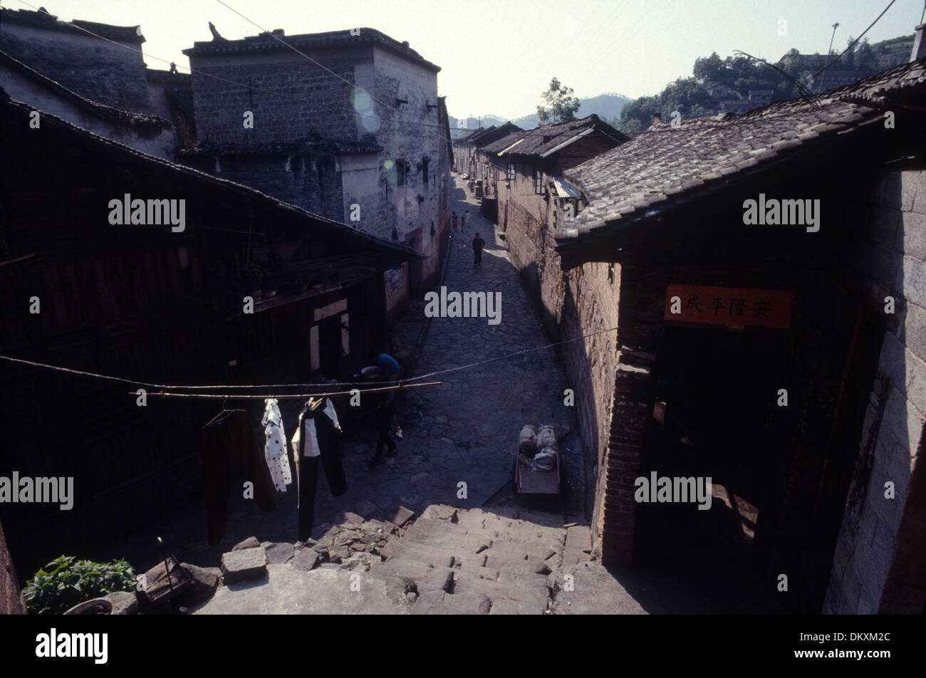 One of the main street in Fenghuang ancient town, Hunan Province, China Stock Photo