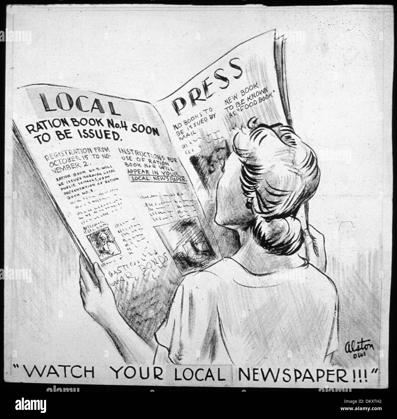 'WATCH YOUR LOCAL NEWSPAPER5E5E' 535653 Stock Photo