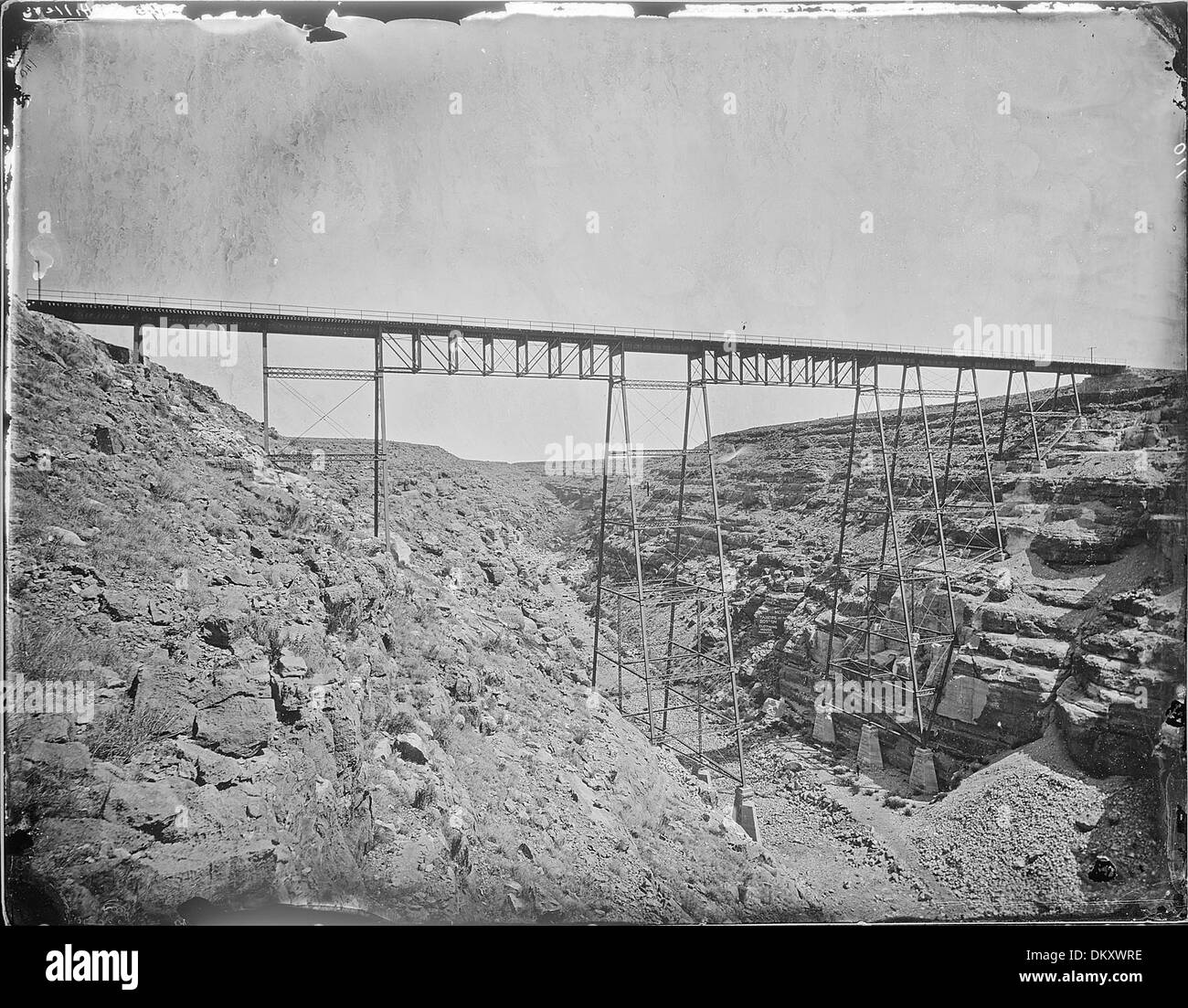 (Old No. 140)Santa Fe Railroad bridge over Canyon Diablo, Coconino County, Arizona, similar to 109 but does not have... 517783 Stock Photo