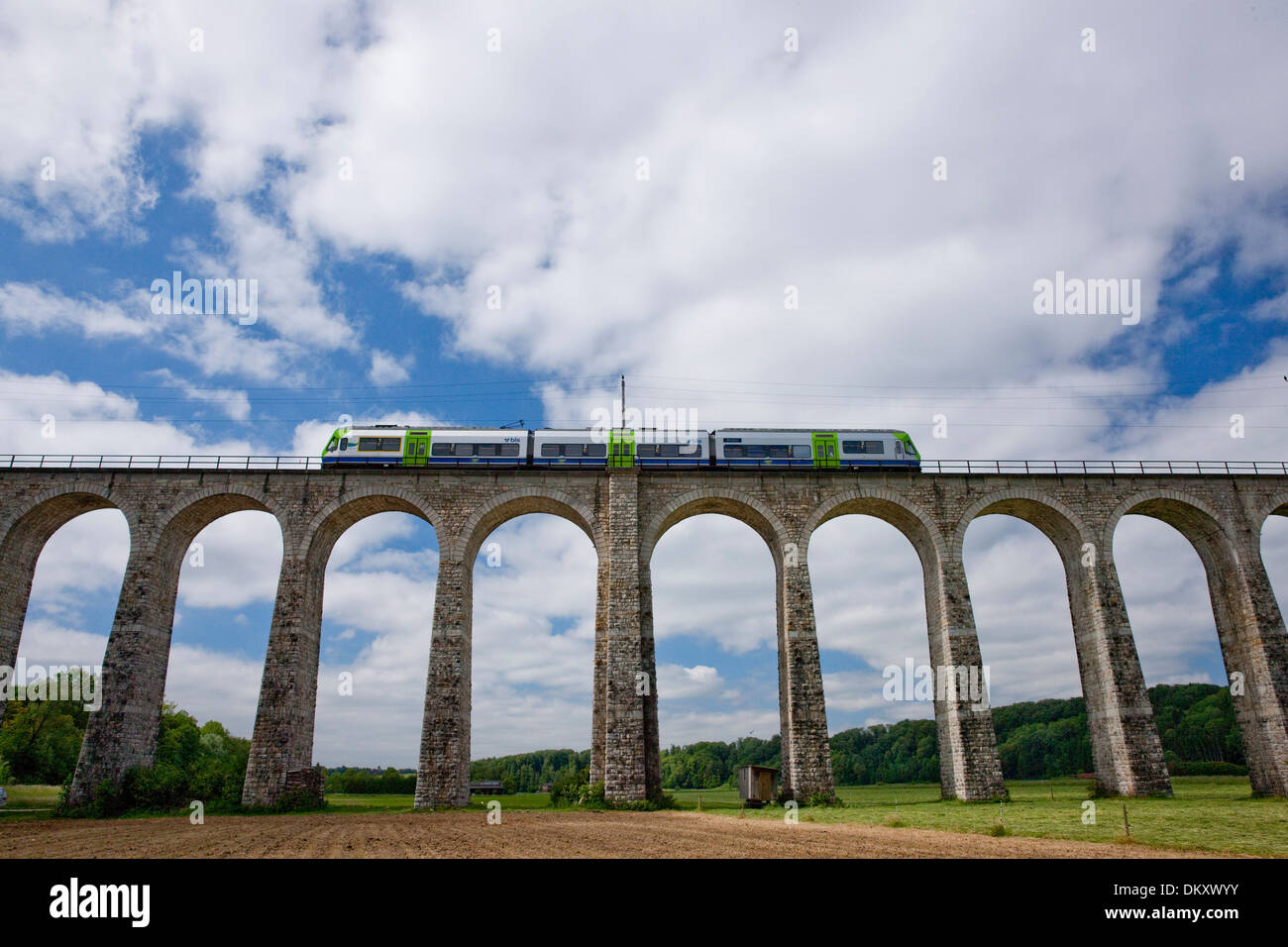 Switzerland, Europe, canton, Bern, railway, train, railroad, BLS, road ...