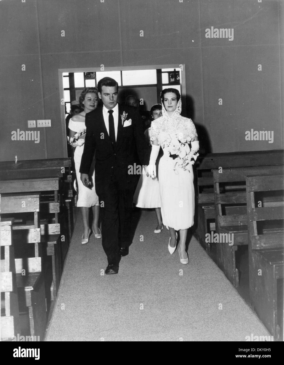 Sept. 26, 1999 - NATALIE WOOD/ROBERT WAGNER WEDDING. LARRY BARBIER JR./   1957.(Credit Image: © Globe Photos/ZUMAPRESS.com) Stock Photo