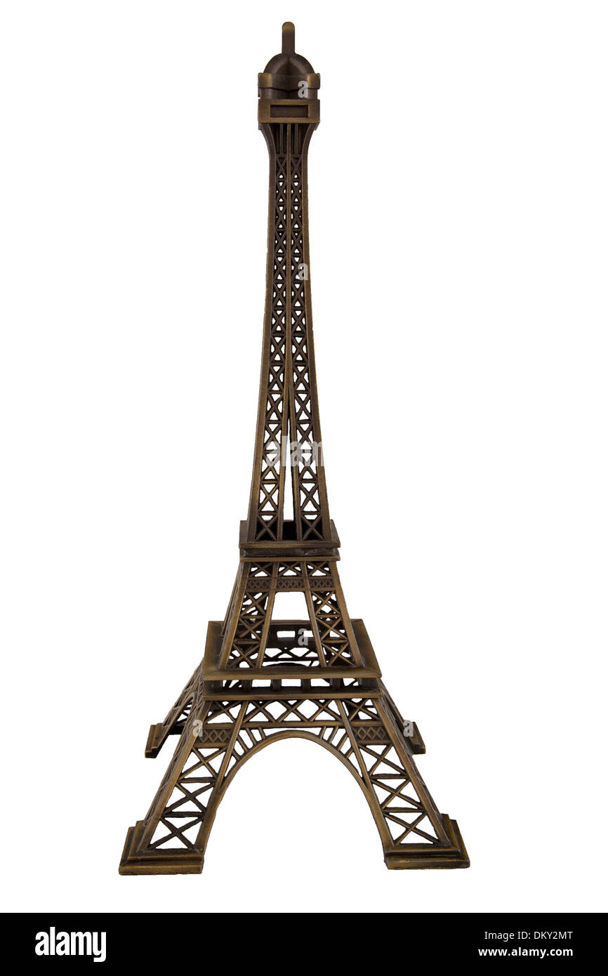 The Eiffel Tower Isolated on a White Background Stock Photo - Alamy