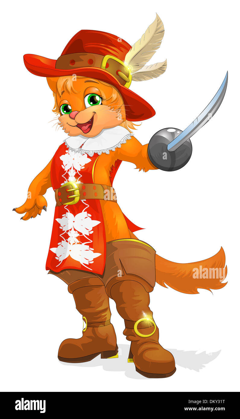 fantastic character Puss in Boots Stock Photo