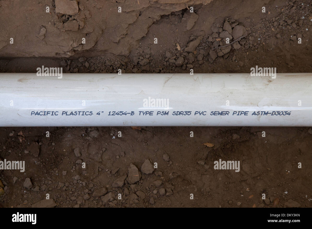 Poly Vinyl Chloride, PVC Pipes being installed for rainwater harvesting