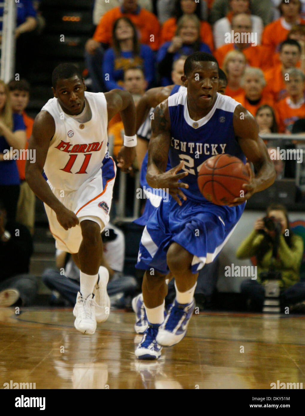 Jan. 12, 2010 GAINESVILLE, Kentucky, USA UK's Eric Bledsoe grabed a loose ball and led a