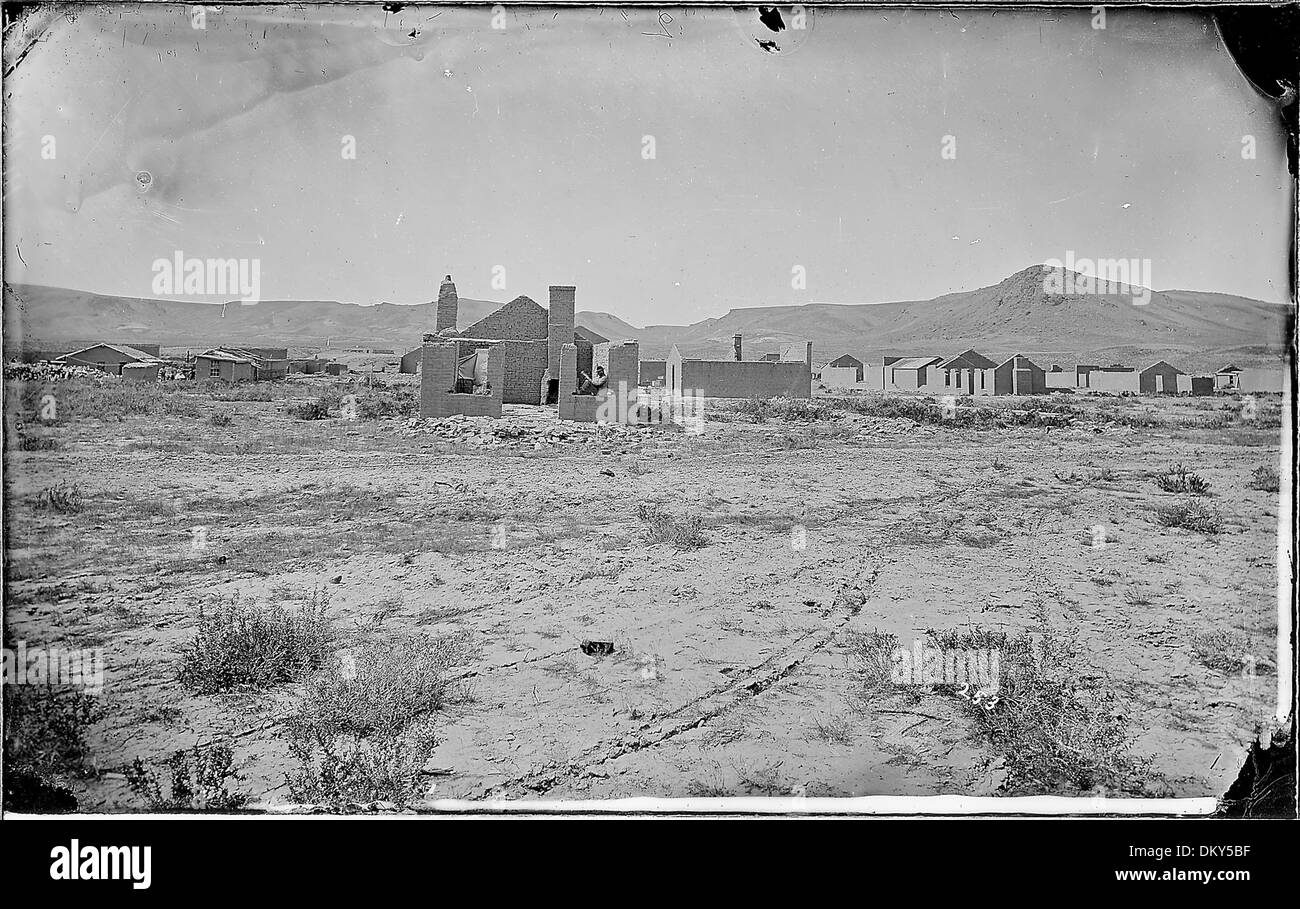 Green River Station, U.P. Railroad, Wyoming. Ruins of adobe houses (1871) abandoned when terminus of construction... 517826 Stock Photo