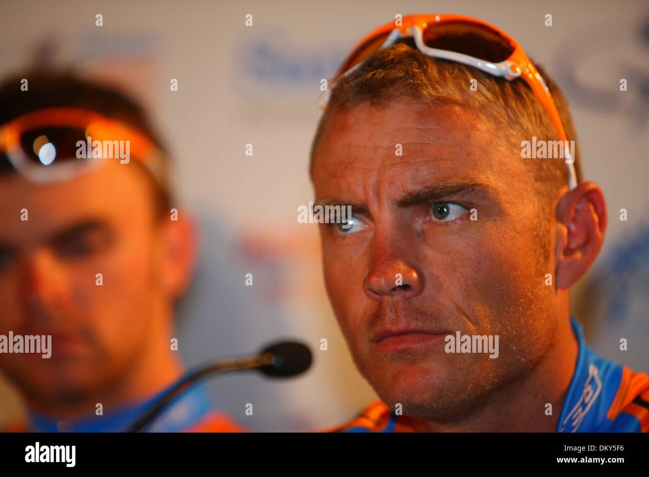 Jan 16, 2010 - Adelaide, Australia - ROBBIE HUNTER a member of team Garmin-Transitions from the USA during a media conference at the start of the UCI Pro Series Cycle Race, Santos Tour Down Under.  (Credit Image: Â© Gary Francis/ZUMA Press) Stock Photo