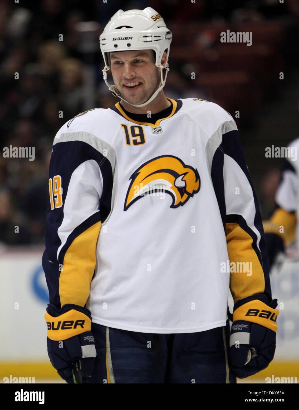 Jan 19, 2010 - Anaheim, California, USA - Buffalo Sabres center Tim Connolly  is pictured during an NHL